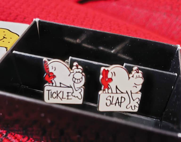 Vintage Cuff Links 1990s Slap & Tickle Cartoon in Original Box, never used