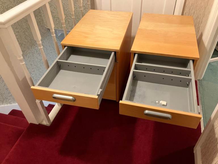 2x Ikea under-desk pedestal units