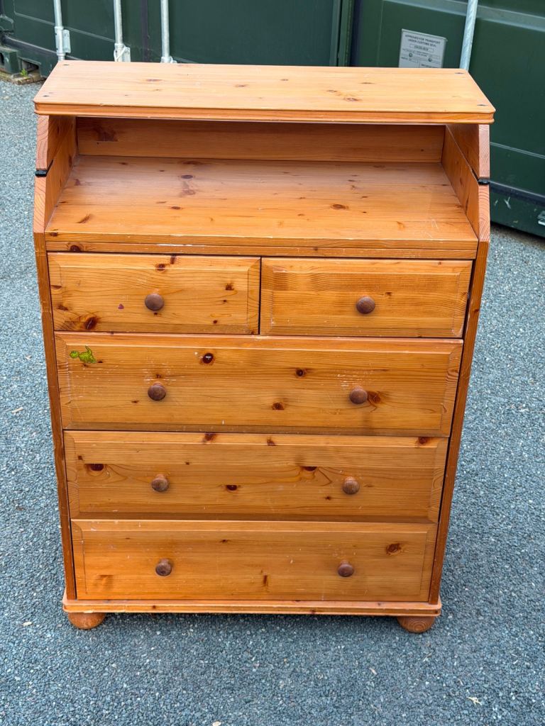 Solid Pine Changing Table with Drawers