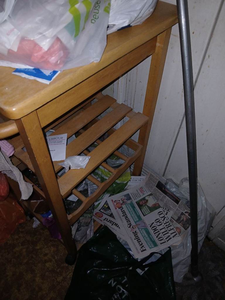 Table with wine rack