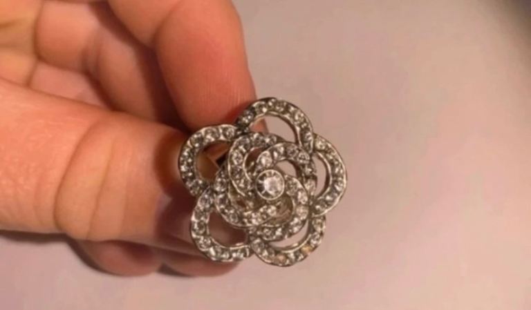 Chunky Rose Flower Ring – Retro Jewellery – Size L