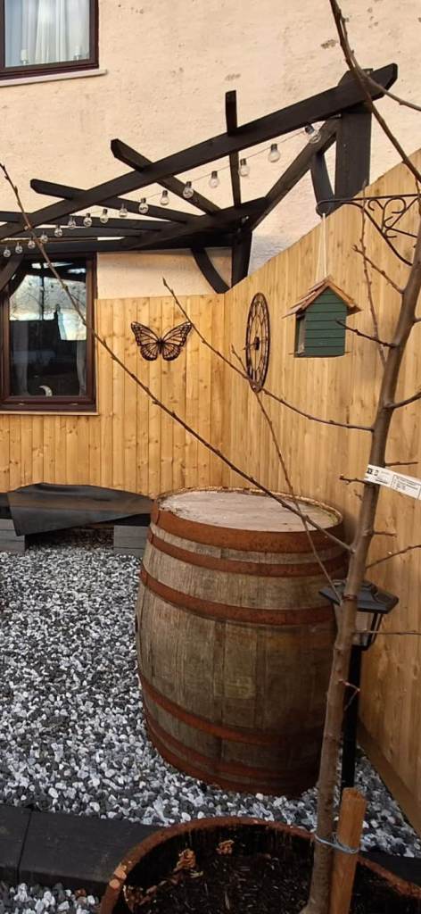 Xl whiskey barrels ideal cold water bath . Planters 