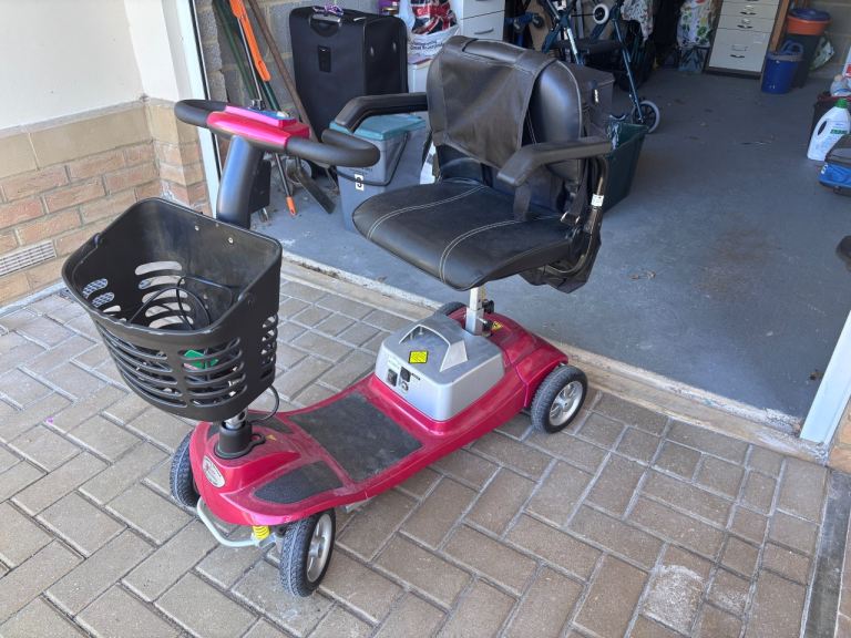 Mobility Scooter with Basket – Good Condition, Red