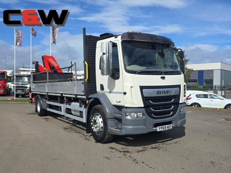 2020 (69) DAF FA LF 230 4x2 DROPSIDE WITH REAR MOUNTED CRANE - 207,000Kms