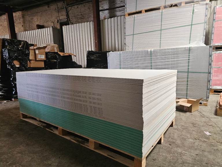 Plasterboard Sheets 2400 x 1200mm Standard – £10 each, Fireline £14 each