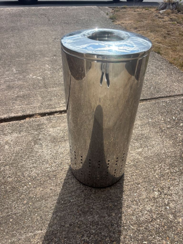 Stainless Steel Laundry Bin / Storage Unit – Good Condition