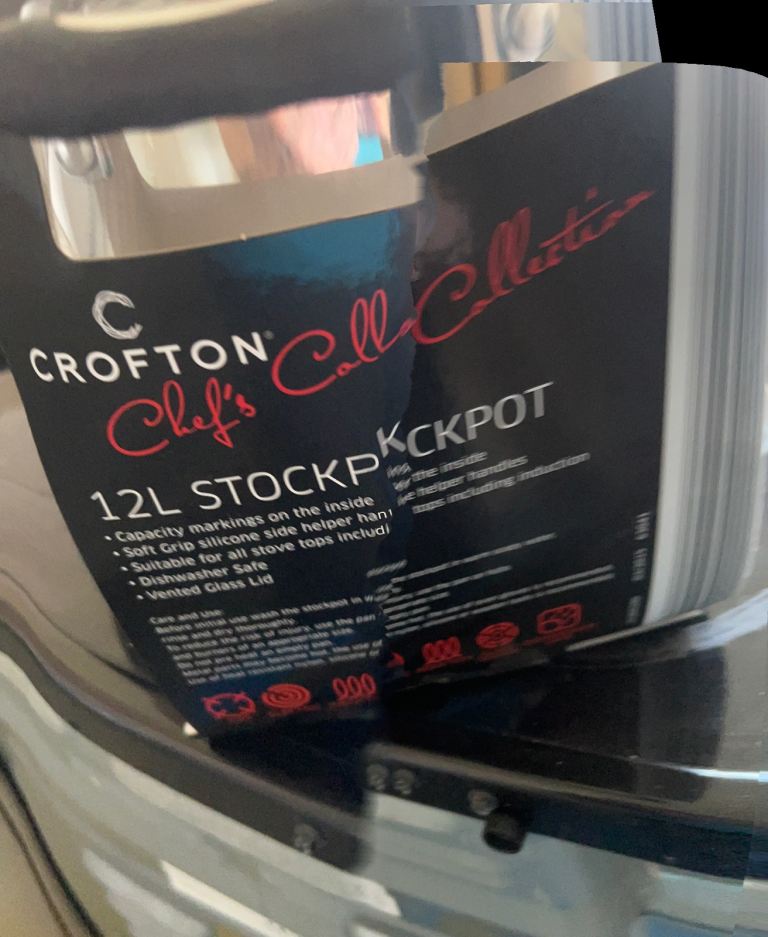 New CROFTON Chef's Collection 12L Stockpot with Vented Glass Lid