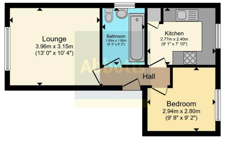One Bedroom with parking