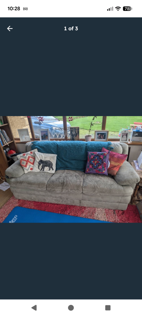 Free three seater sofa