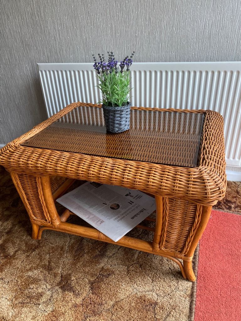 Wicker style coffee table