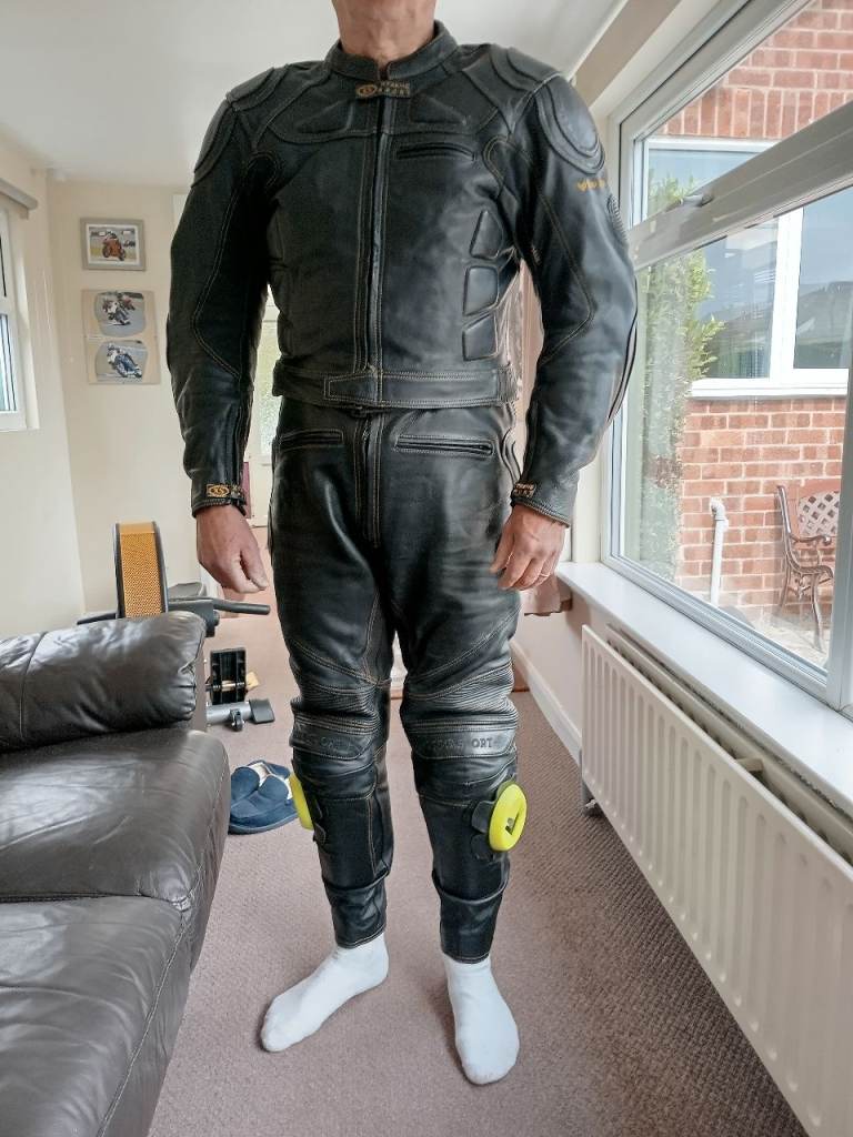 Motorbike Leather Black Two Piece