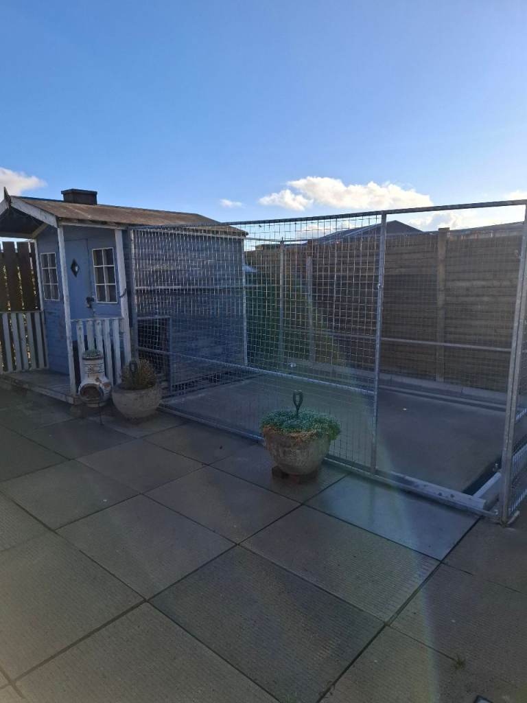 Galvanised dog run