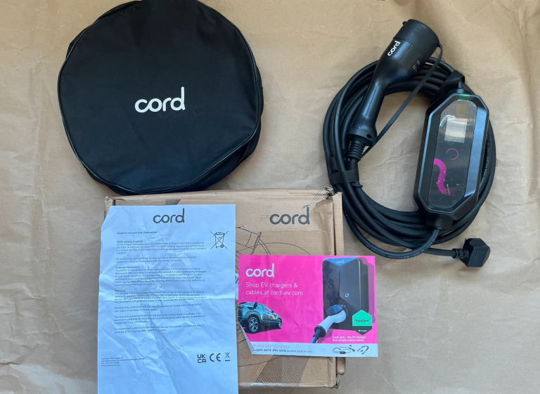 £179 RRP - EV Cord Portable Charger 10 metre 230V 6A-8A-10A Max 2.3kW New