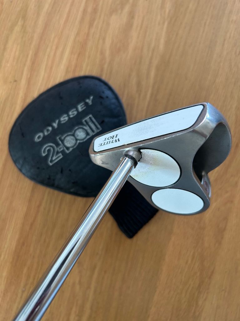 * SOLD * CUSTOMISED* ODYSSEY White Hot 2•BALL 44.5 inches BELLY PUTTER.  R/H.