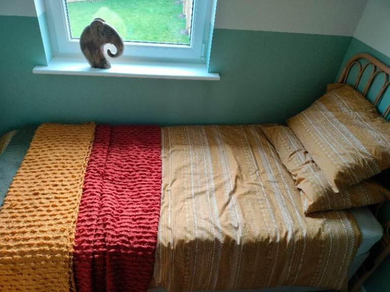 Single bed frame and mattress 