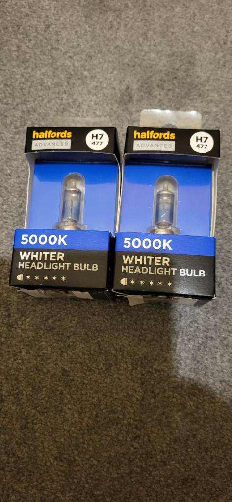 Halfords whiter Headlight Bulbs.