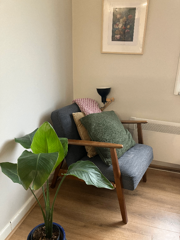  Armchair with matching footstool