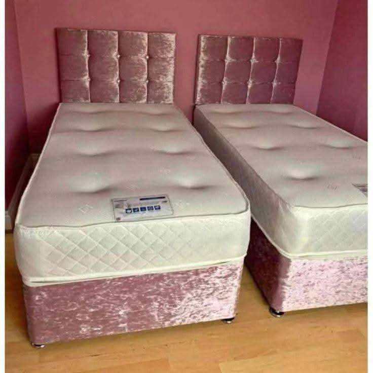 SINGLE size bed with mattress stock available 