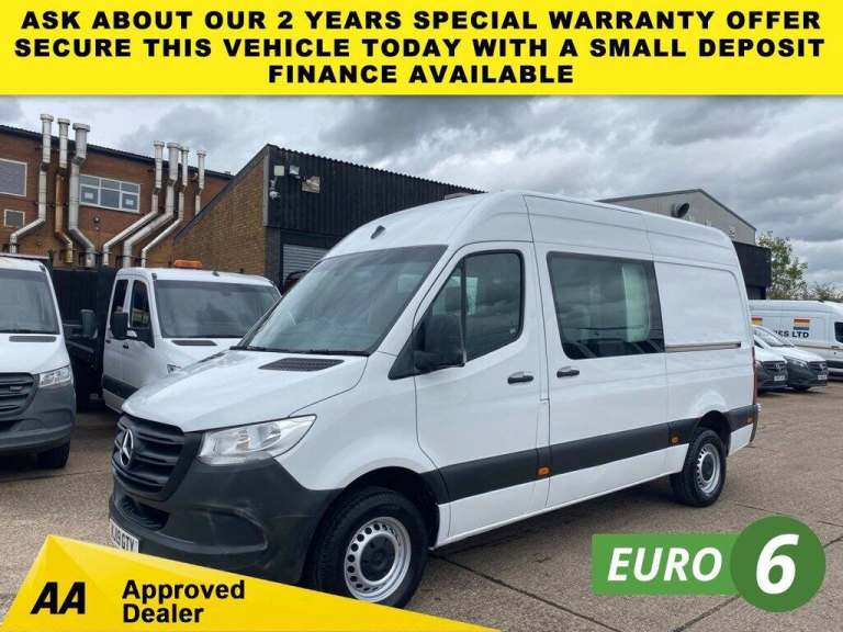 2019 19 MERCEDES-BENZ SPRINTER 2.1 314 CDI L2 H2 MWB H/ROOF 140BHP. RWD. CREW CA