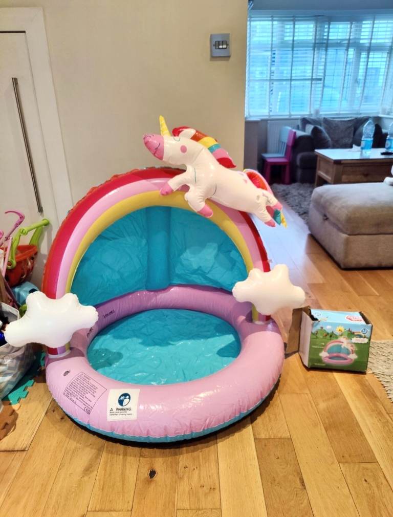 Baby 1-3 years unicorn shaded chad valley swimming paddling pool 