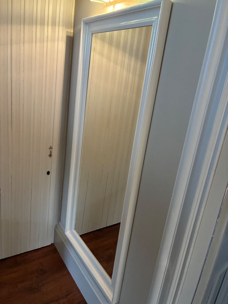 Large Ikea White Full-Length Floor Mirror