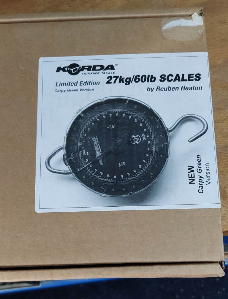 Korda Reuben Heaton 27kg/60lb Scales – NEW, Carpy Green