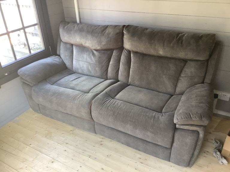 Grey Reclining sofa