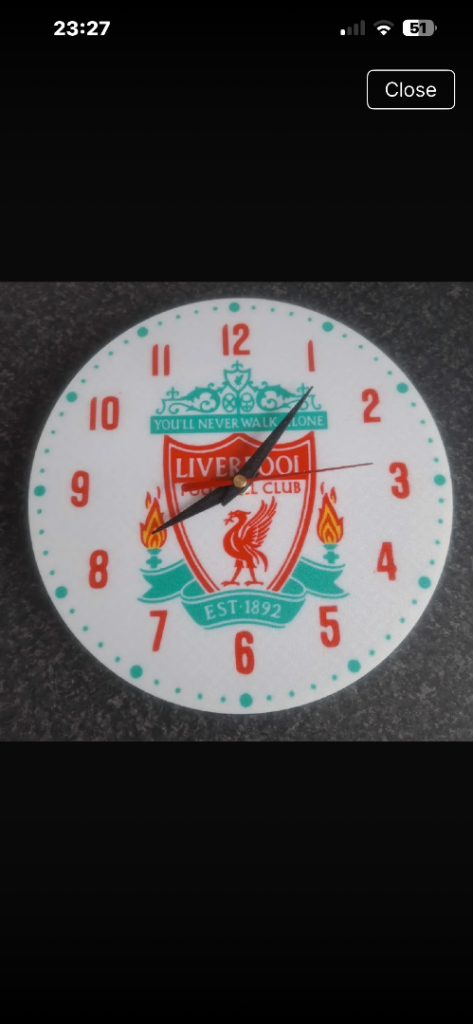 Liverpool FC Wall Clock – NEW, White