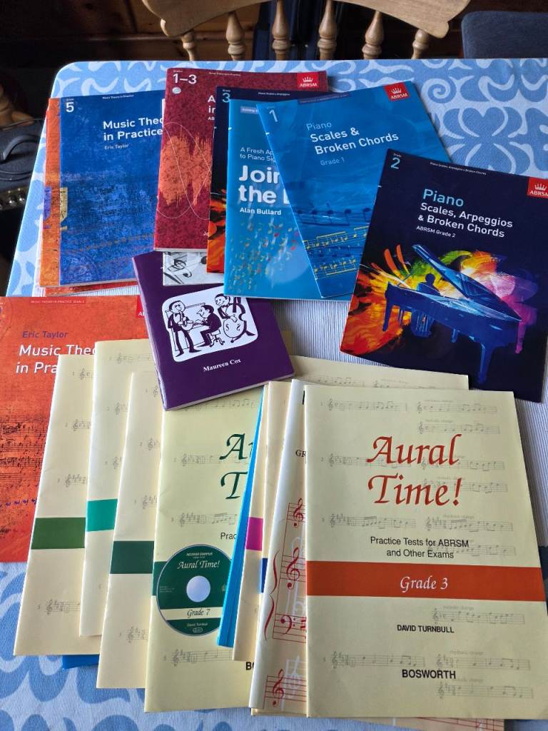 Music theory, aural and scale books