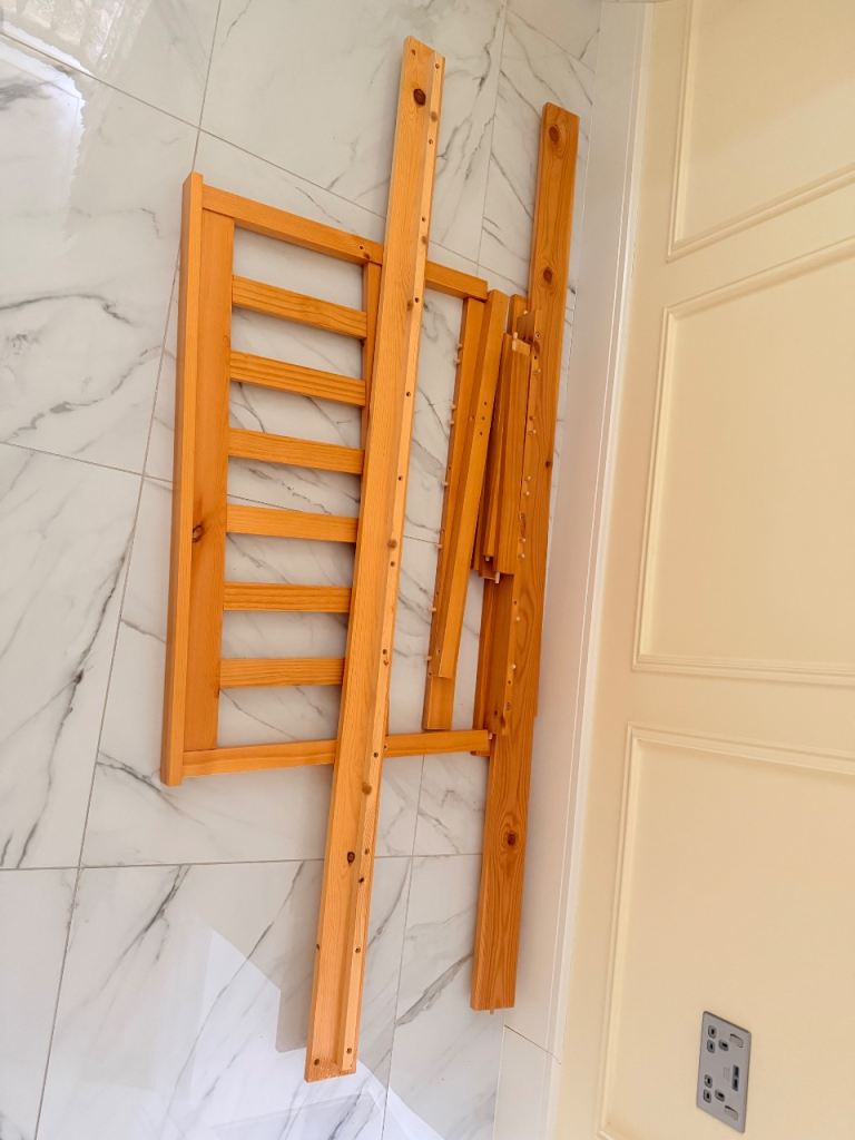 Wooden Single Bed Frame - Pine Slatted Base