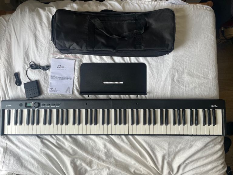 Eastar EP-10 Foldable Semi-Weighted Full Size 88-Key Portable Electric Piano