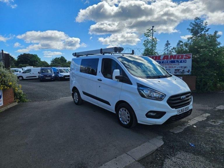2018 ON 68 PLATE FORD TRANSIT CUSTOM 300 TREND CREW VAN NEW WET BELT ULEZ FREE 