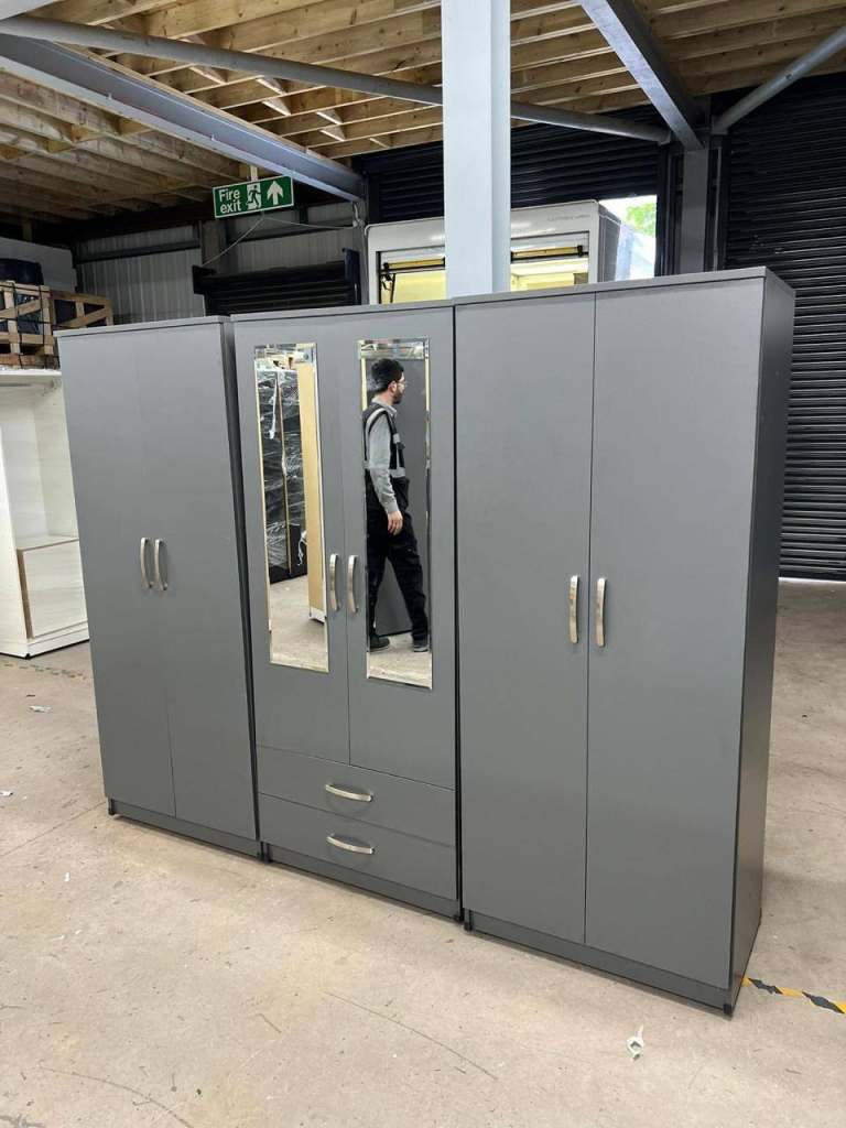 🚚Free Delivery! Brand New 1/2/3/4/5 Door to 10 Door Wardrobes & Furniture Sets on Clearance⭐