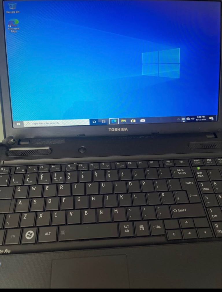 Toshiba Satellite Pro Laptop – i3, 6GB RAM, 256GB SSD