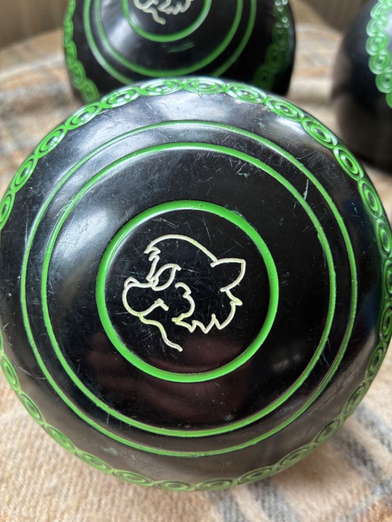 Taylor Elite, Size 3M (BB09),  Dimple Grip with Green Rings and Cartoon Cat Motif, OK Condition 