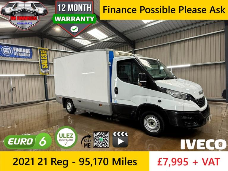 2021 21 Reg Iveco Daily 2.3 35S14 LWB Fridge Freezer 8 Speed Hi-Matic Auto + VAT