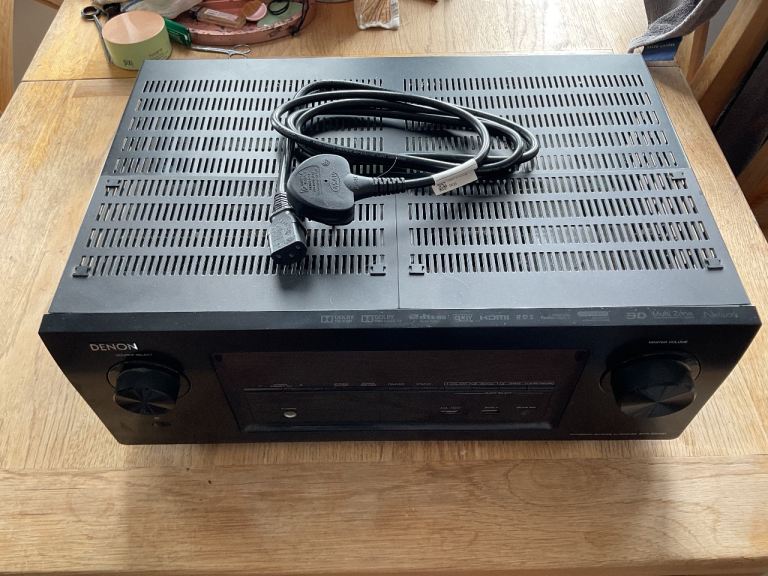 Denon AV Receiver/Amplifier – Black, Good Condition