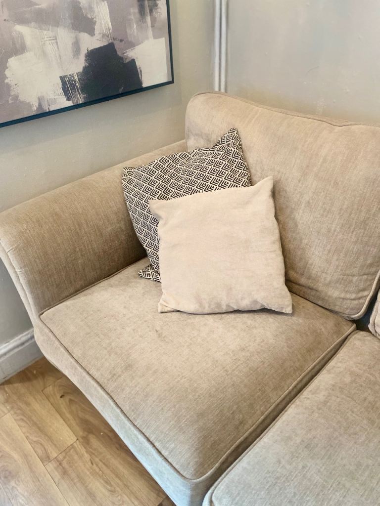 Beige contemporary sofa 