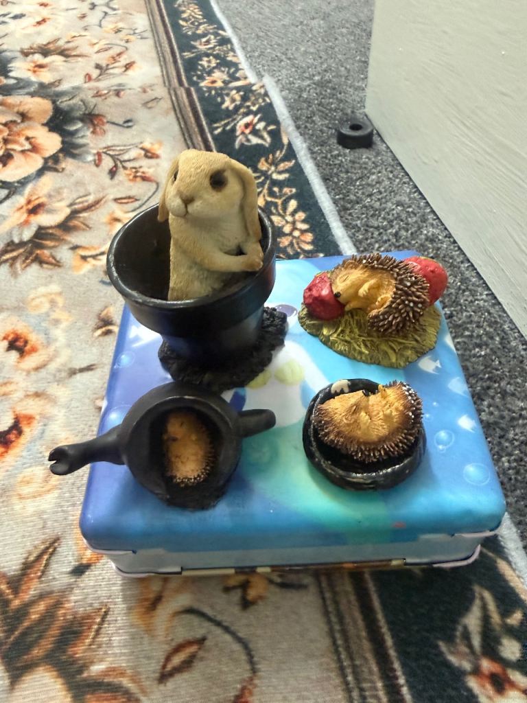 Cute Animal Figurines - Rabbit and Hedgehogs
