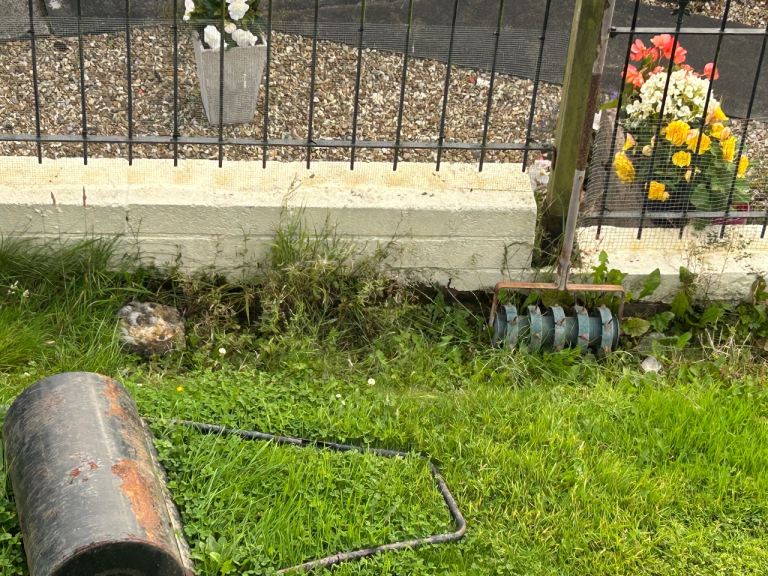 FREE!!!!!!!Garden Roller and Manual Cultivator – Fair Condition