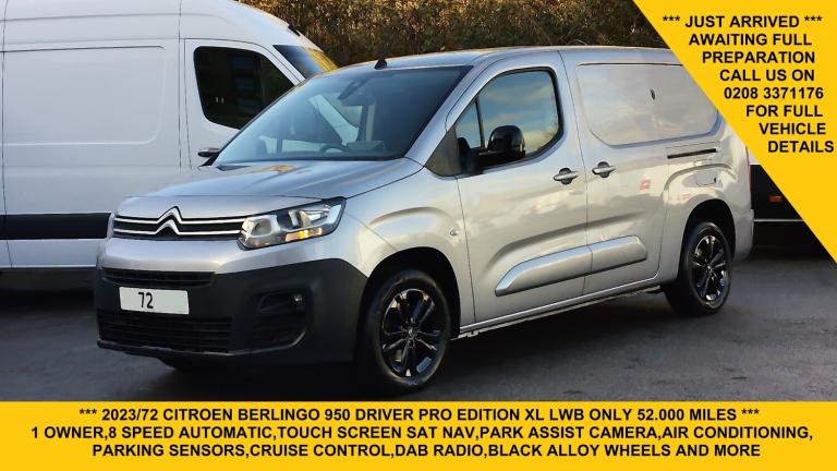 2023 Citroen Berlingo 950 DRIVER PRO EDITION XL 8 SPEED AUTOMATIC,SAT NAV,REAR PARK ASSIST CAMERA...