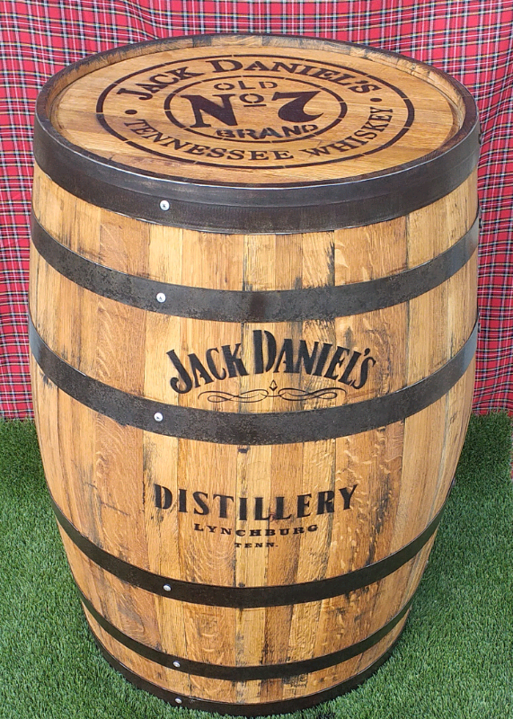 image for Fully refurbished oak barrel with Jack Daniels logo 