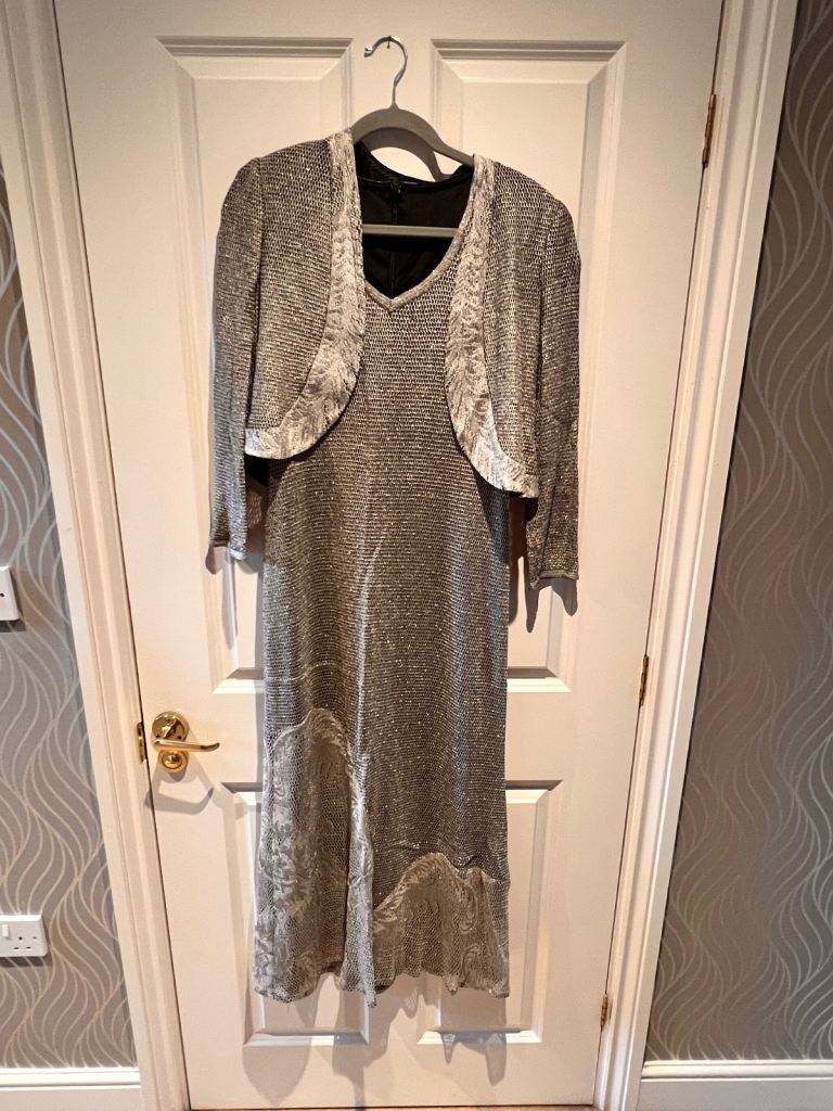 image for Damianou Silver metallic special occasion dress 