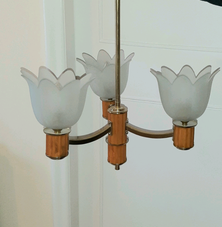 Art Deco Brass Ceiling Light 
