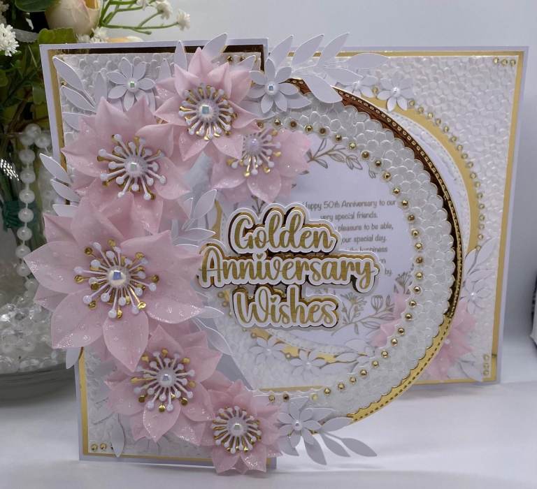 Handmade 50th Golden Wedding Anniversary Card