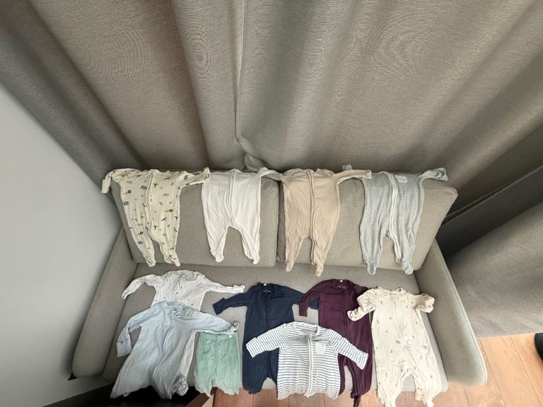 Baby Mori Multipack Sleepsuits - 0-3 Months - Excellent Condition