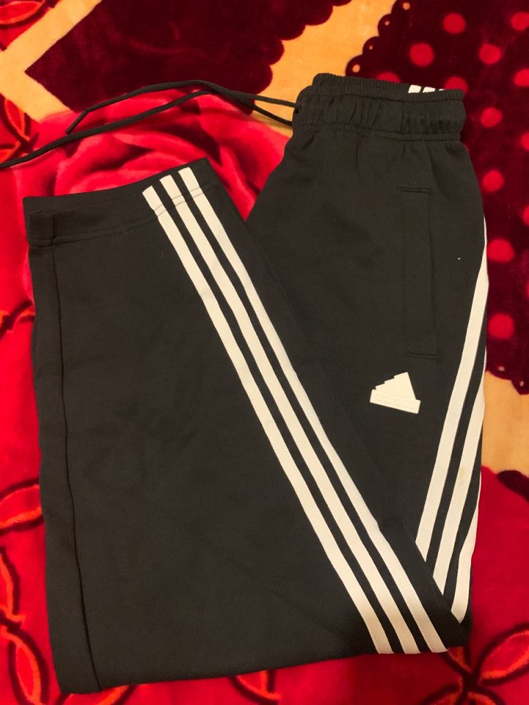 Adidas Black Tracksuit Bottoms - Men's XS, As Good As New