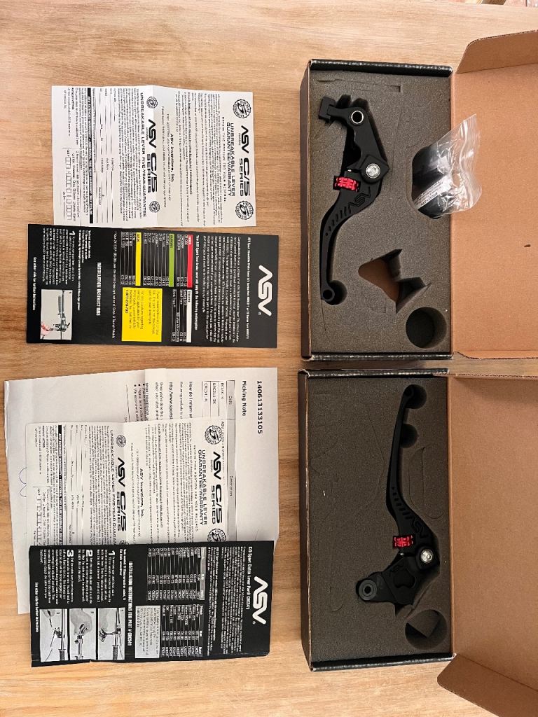 ASV F3 Series Unbreakable Adjustable Brake & Clutch Lever Set