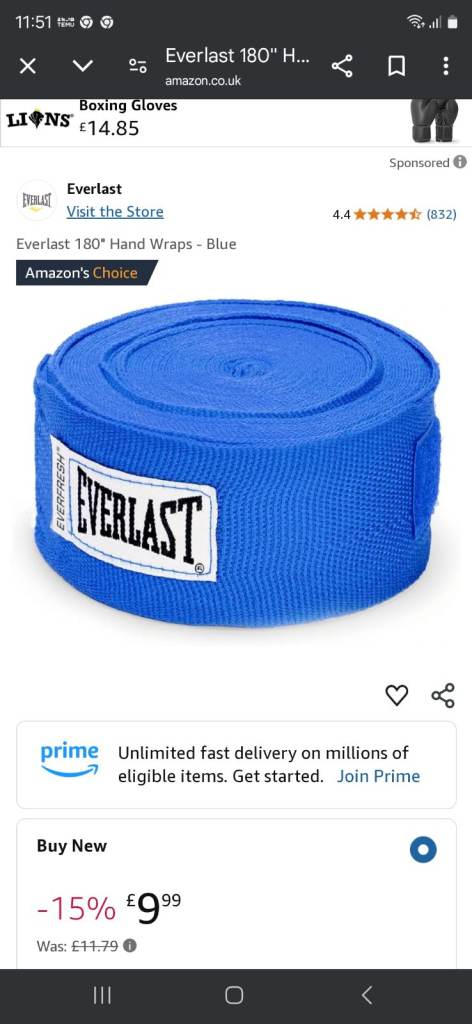 New boxing hand wraps Everlast pro style muay thai boxercise 