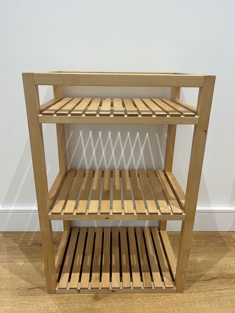 Wooden 3-Tier Storage Shelf Unit